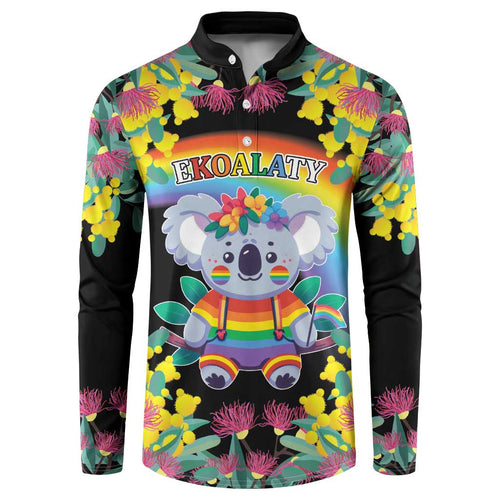 LGBTQ Koala Gay Button Sweatshirt Aussie Koala Bear Ekoalaty