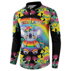 LGBTQ Koala Gay Button Sweatshirt Aussie Koala Bear Ekoalaty