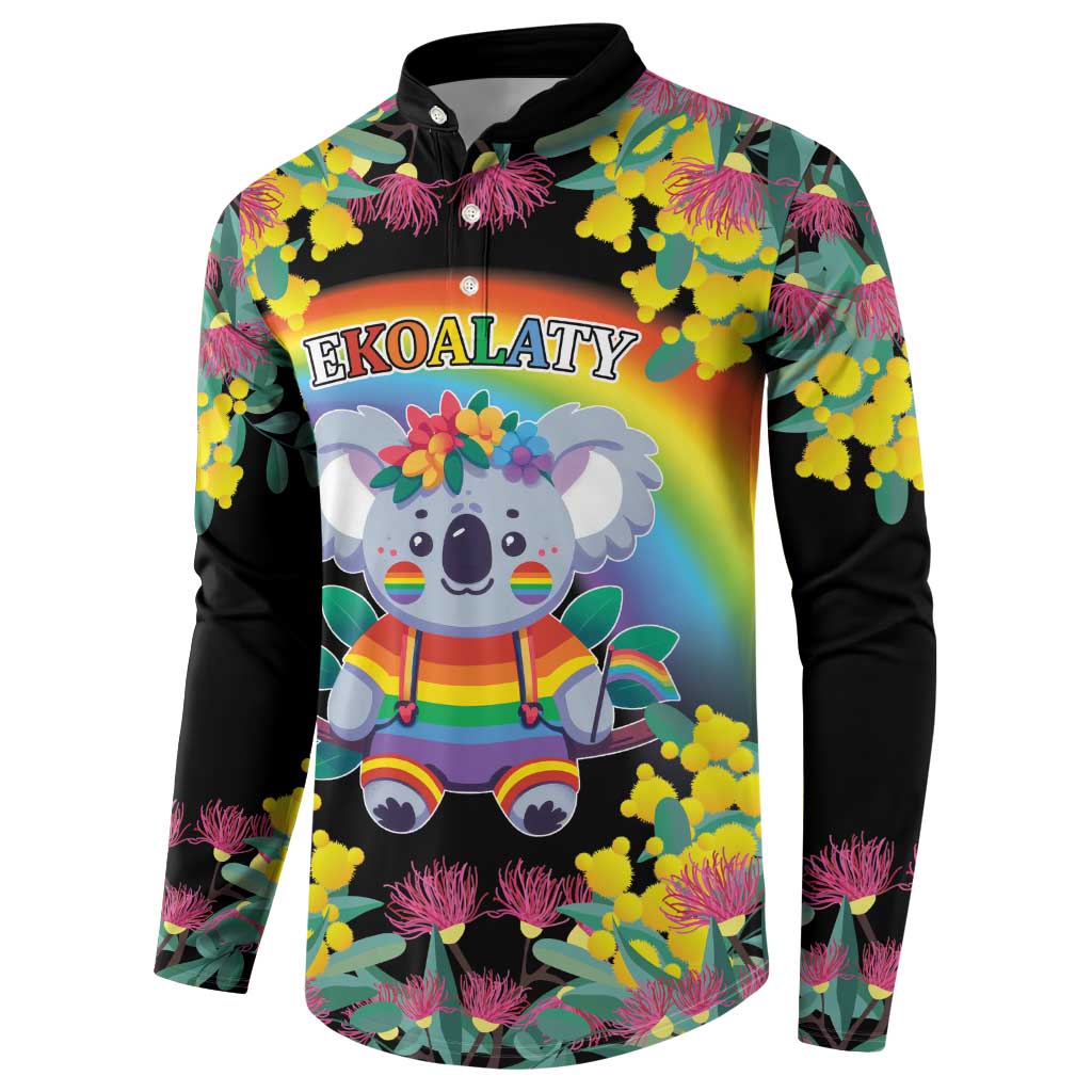 LGBTQ Koala Gay Button Sweatshirt Aussie Koala Bear Ekoalaty