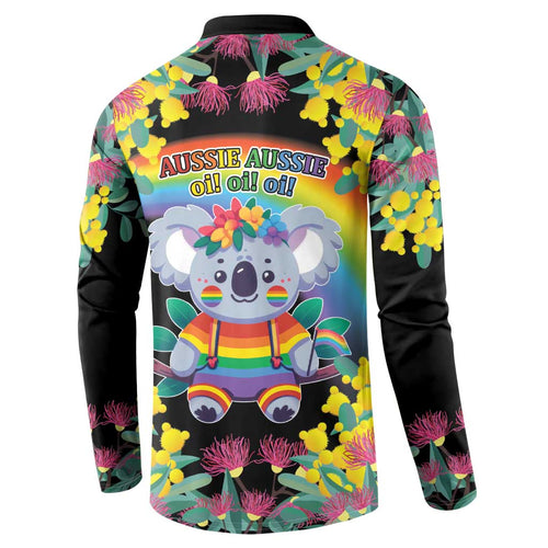 LGBTQ Koala Gay Button Sweatshirt Aussie Koala Bear Ekoalaty