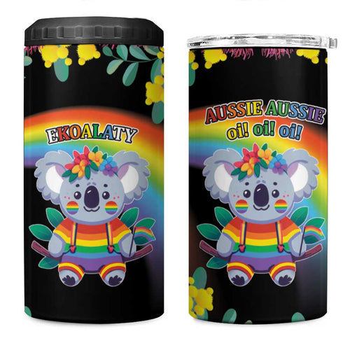 LGBTQ Koala Gay 4 in 1 Can Cooler Tumbler Aussie Koala Bear Ekoalaty