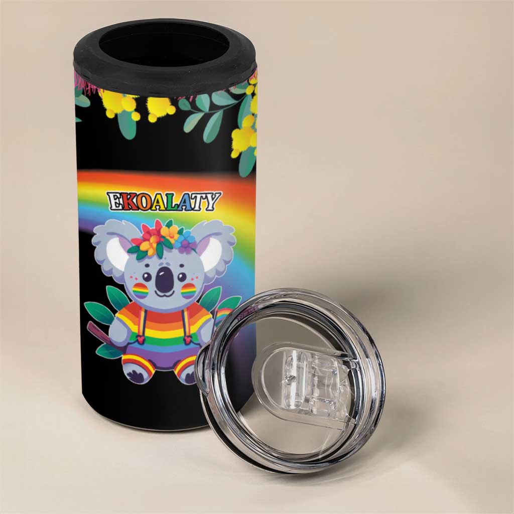 LGBTQ Koala Gay 4 in 1 Can Cooler Tumbler Aussie Koala Bear Ekoalaty
