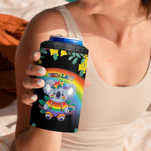 LGBTQ Koala Gay 4 in 1 Can Cooler Tumbler Aussie Koala Bear Ekoalaty