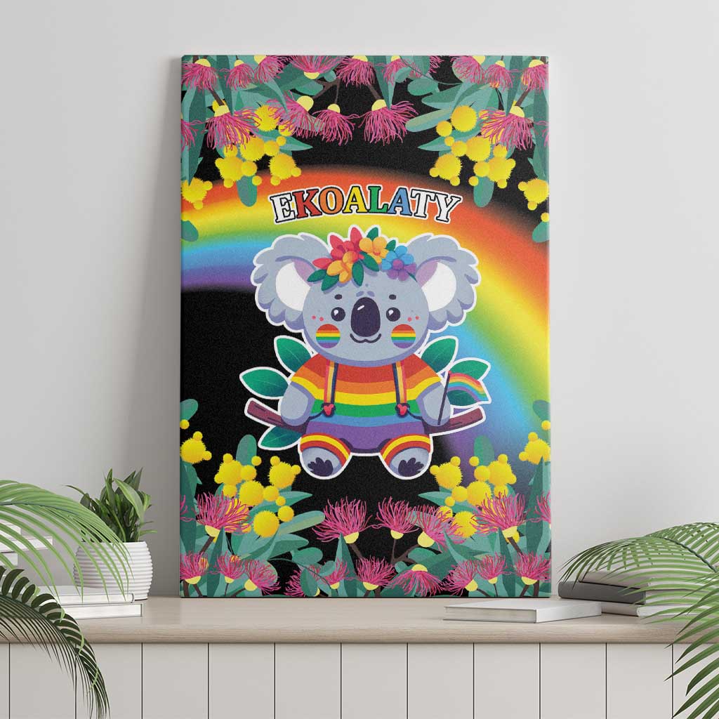 LGBTQ Koala Gay Canvas Wall Art Aussie Koala Bear Ekoalaty