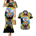 LGBTQ Koala Gay Couples Matching Mermaid Dress and Hawaiian Shirt Aussie Koala Bear Ekoalaty