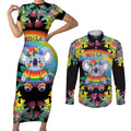 LGBTQ Koala Gay Couples Matching Short Sleeve Bodycon Dress and Long Sleeve Button Shirt Aussie Koala Bear Ekoalaty