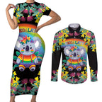 LGBTQ Koala Gay Couples Matching Short Sleeve Bodycon Dress and Long Sleeve Button Shirt Aussie Koala Bear Ekoalaty