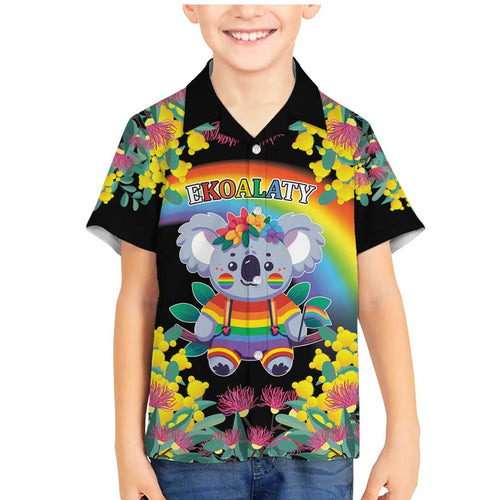 LGBTQ Koala Gay Family Matching Mermaid Dress and Hawaiian Shirt Aussie Koala Bear Ekoalaty