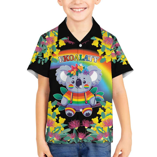 LGBTQ Koala Gay Family Matching Puletasi and Hawaiian Shirt Aussie Koala Bear Ekoalaty