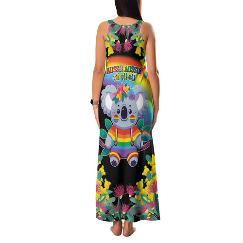 LGBTQ Koala Gay Family Matching Tank Maxi Dress and Hawaiian Shirt Aussie Koala Bear Ekoalaty