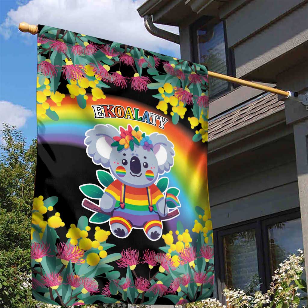 LGBTQ Koala Gay Garden Flag Aussie Koala Bear Ekoalaty