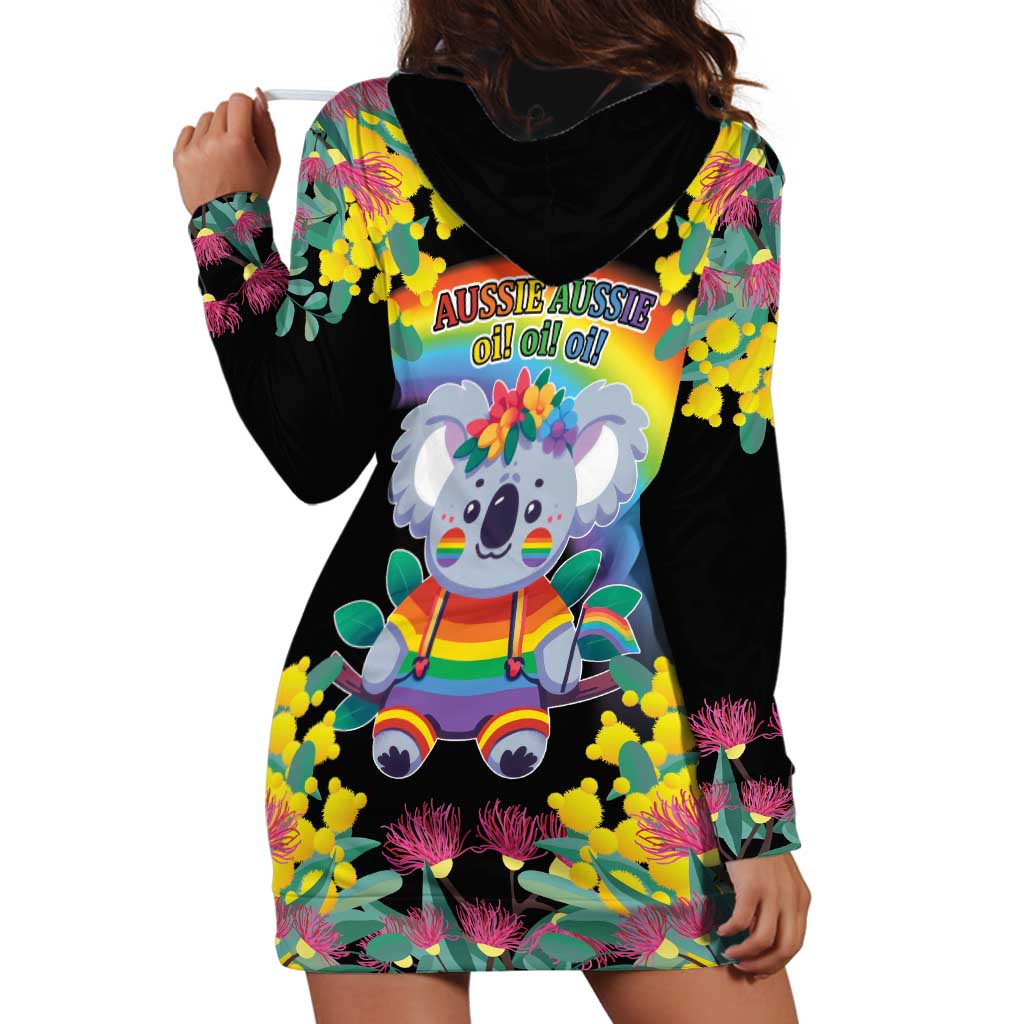 LGBTQ Koala Gay Hoodie Dress Aussie Koala Bear Ekoalaty