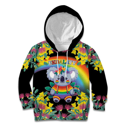 LGBTQ Koala Gay Kid Hoodie Aussie Koala Bear Ekoalaty