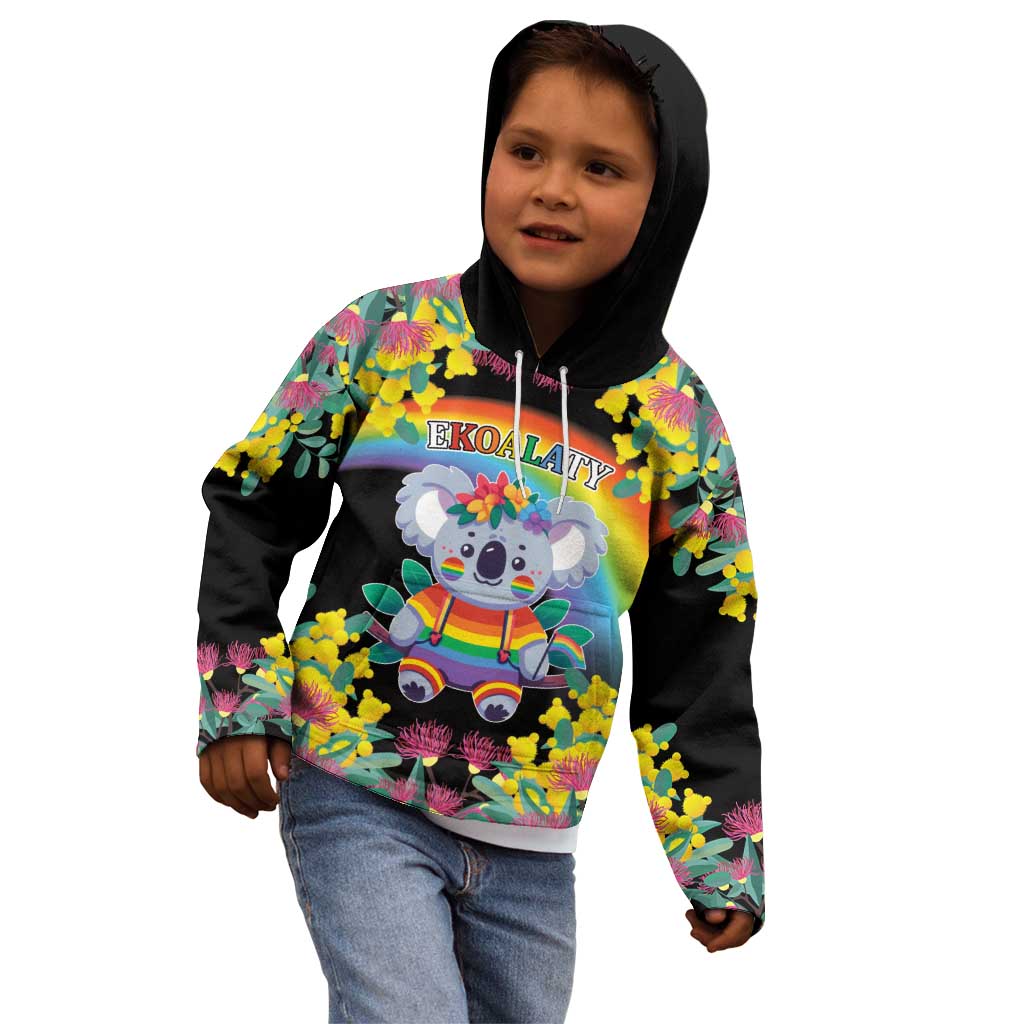 LGBTQ Koala Gay Kid Hoodie Aussie Koala Bear Ekoalaty