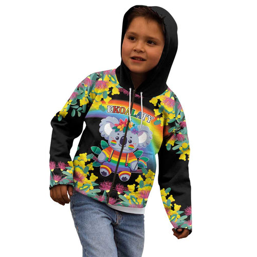 LGBTQ Koala Gay Kid Hoodie Aussie Koala Bear Ekoalaty