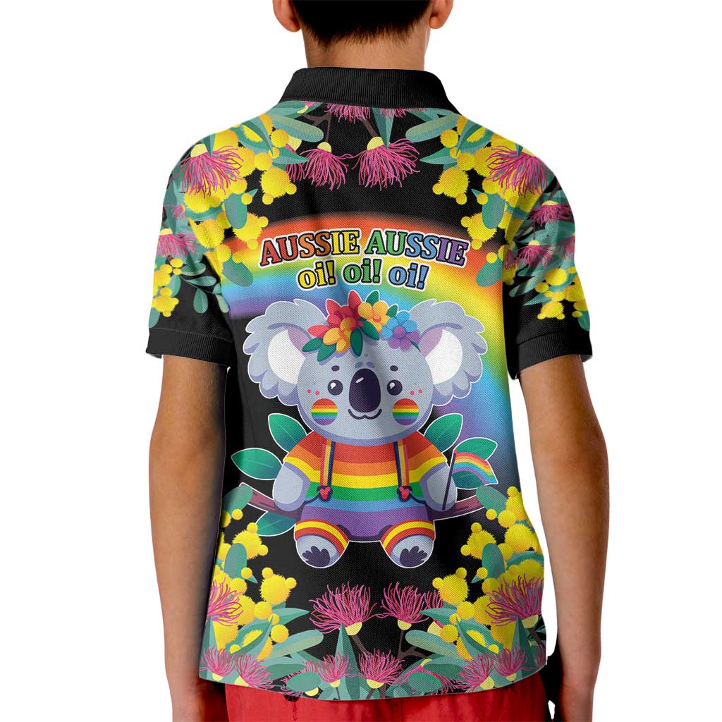 LGBTQ Koala Gay Kid Polo Shirt Aussie Koala Bear Ekoalaty
