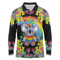 LGBTQ Koala Gay Long Sleeve Polo Shirt Aussie Koala Bear Ekoalaty