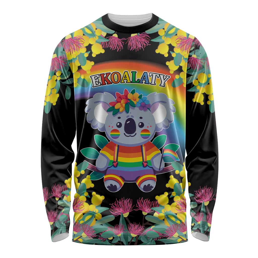 LGBTQ Koala Gay Long Sleeve Shirt Aussie Koala Bear Ekoalaty