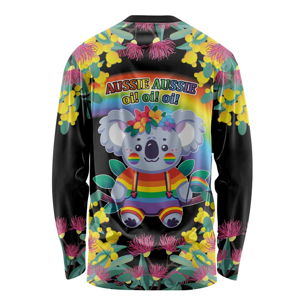 LGBTQ Koala Gay Long Sleeve Shirt Aussie Koala Bear Ekoalaty