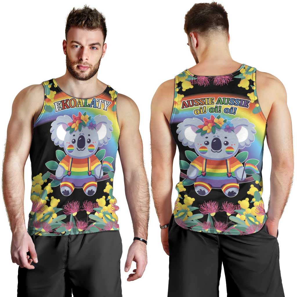 LGBTQ Koala Gay Men Tank Top Aussie Koala Bear Ekoalaty