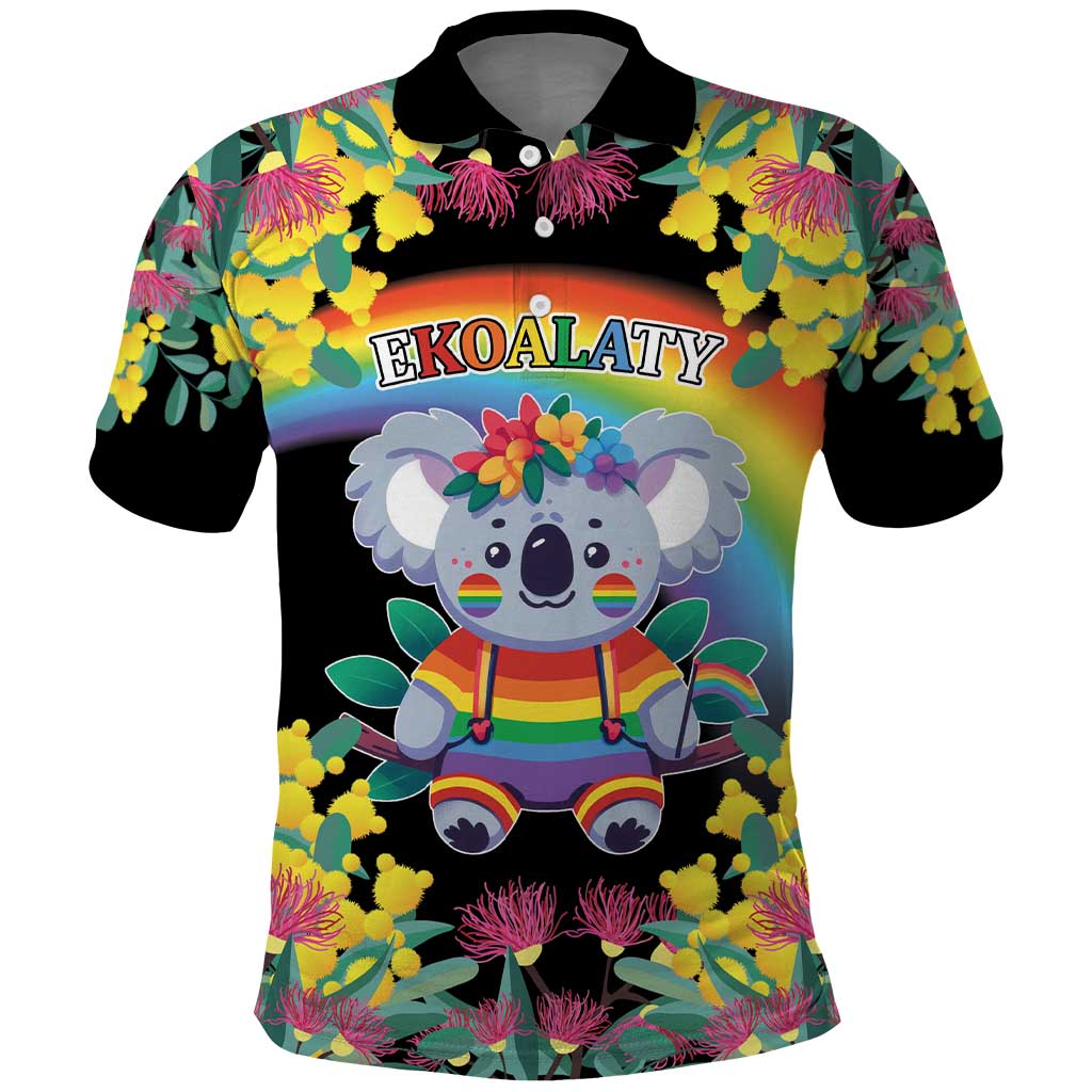 LGBTQ Koala Gay Polo Shirt Aussie Koala Bear Ekoalaty