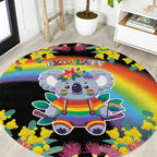 LGBTQ Koala Gay Round Carpet Aussie Koala Bear Ekoalaty