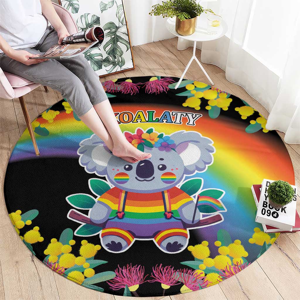 LGBTQ Koala Gay Round Carpet Aussie Koala Bear Ekoalaty