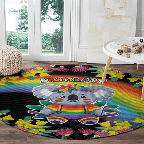 LGBTQ Koala Gay Round Carpet Aussie Koala Bear Ekoalaty