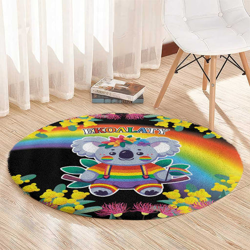 LGBTQ Koala Gay Round Carpet Aussie Koala Bear Ekoalaty