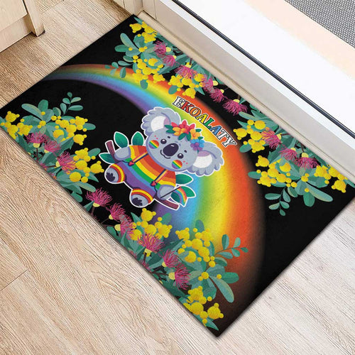 LGBTQ Koala Gay Rubber Doormat Aussie Koala Bear Ekoalaty