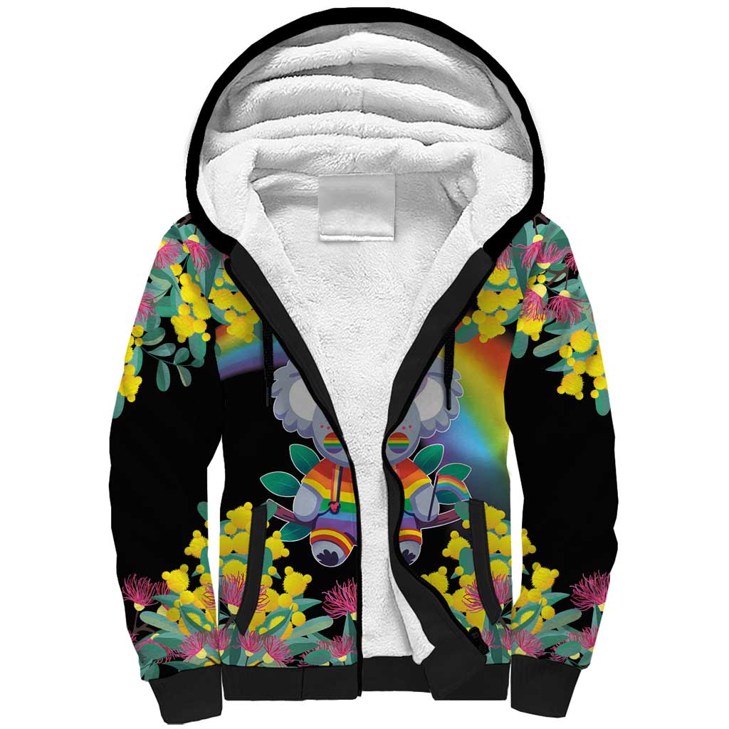 LGBTQ Koala Gay Sherpa Hoodie Aussie Koala Bear Ekoalaty