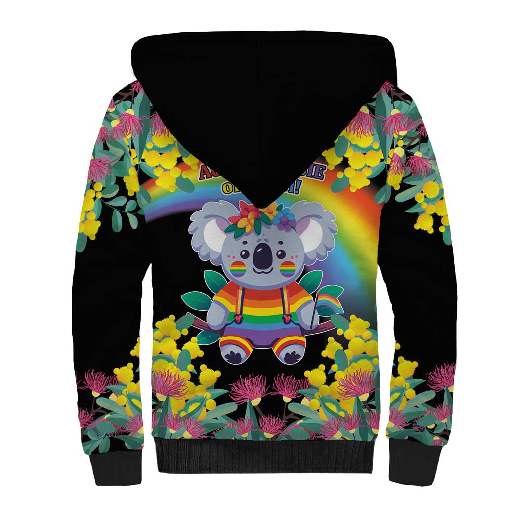 LGBTQ Koala Gay Sherpa Hoodie Aussie Koala Bear Ekoalaty