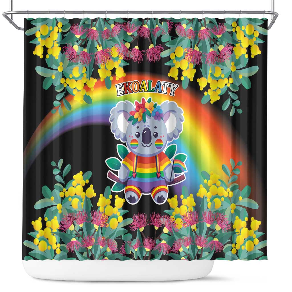 LGBTQ Koala Gay Shower Curtain Aussie Koala Bear Ekoalaty