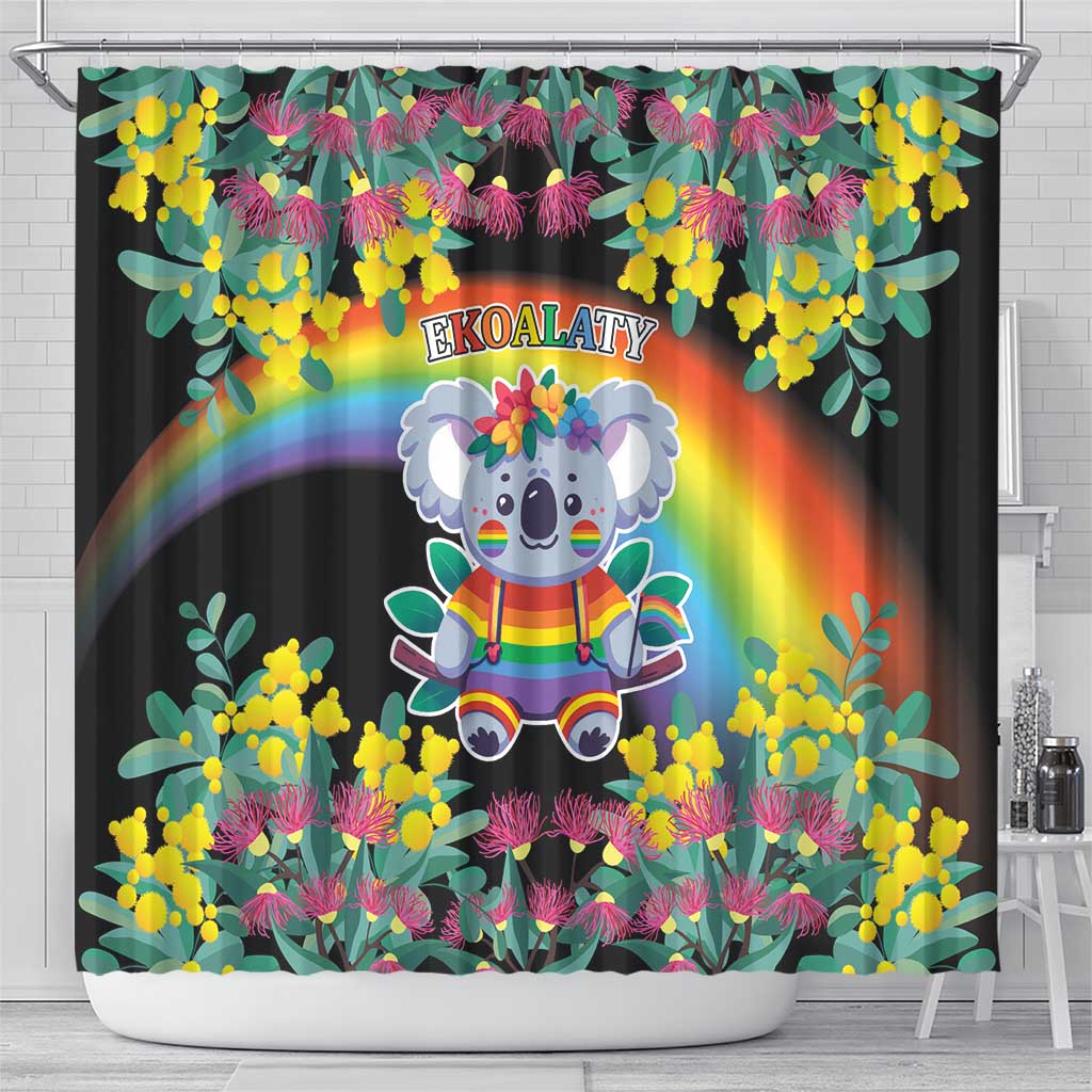 LGBTQ Koala Gay Shower Curtain Aussie Koala Bear Ekoalaty