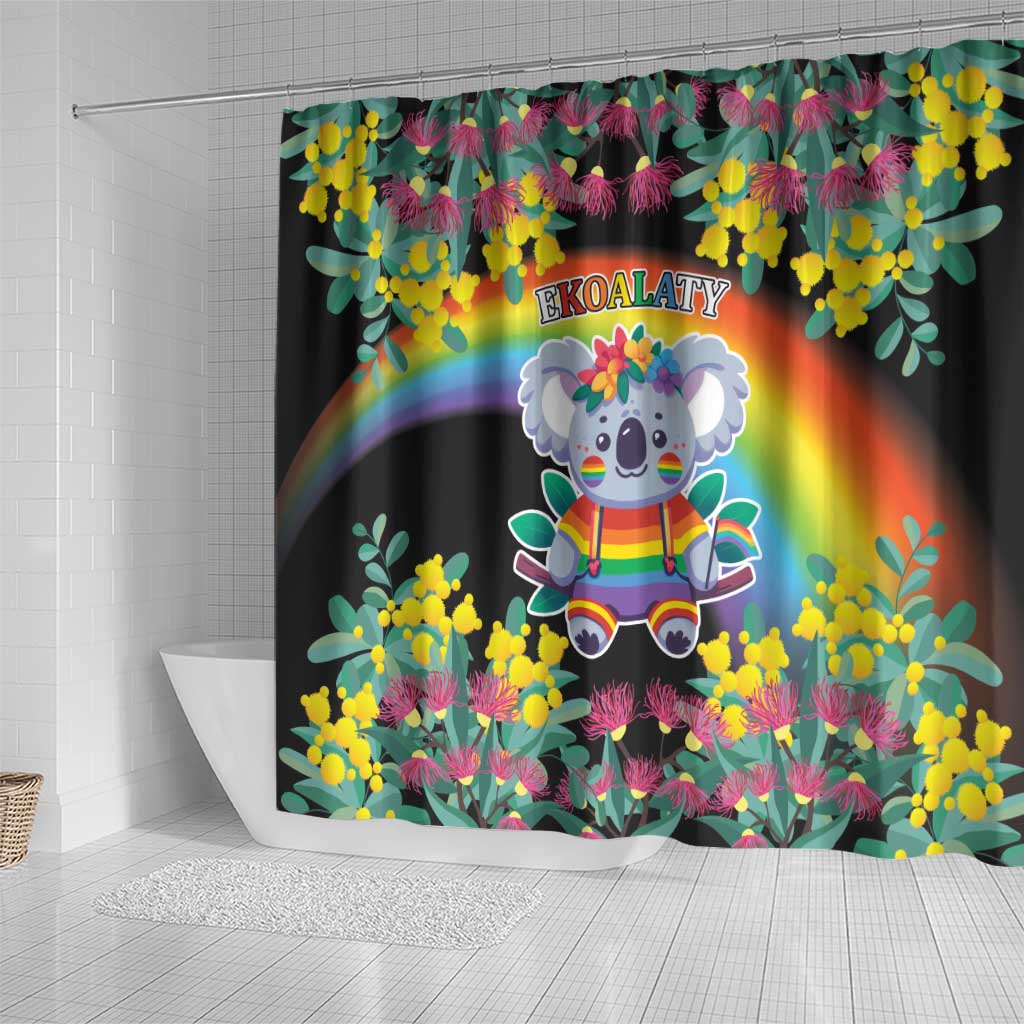 LGBTQ Koala Gay Shower Curtain Aussie Koala Bear Ekoalaty