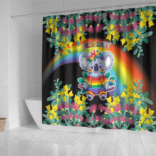 LGBTQ Koala Gay Shower Curtain Aussie Koala Bear Ekoalaty