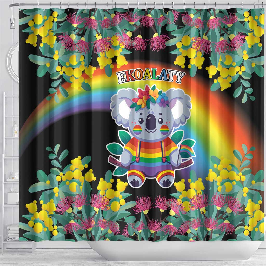 LGBTQ Koala Gay Shower Curtain Aussie Koala Bear Ekoalaty