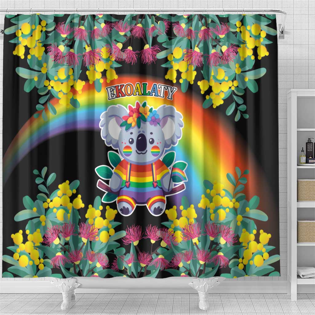 LGBTQ Koala Gay Shower Curtain Aussie Koala Bear Ekoalaty