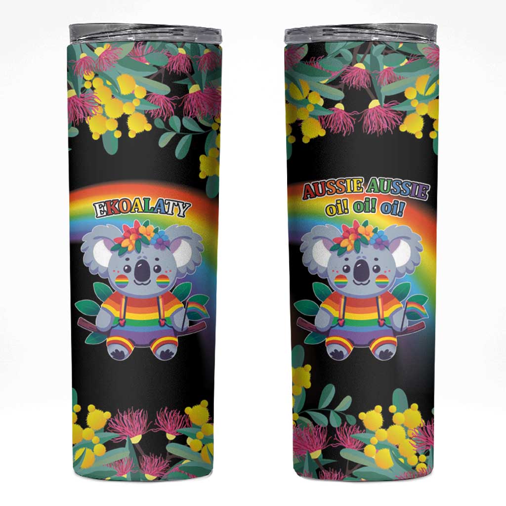 LGBTQ Koala Gay Skinny Tumbler Aussie Koala Bear Ekoalaty