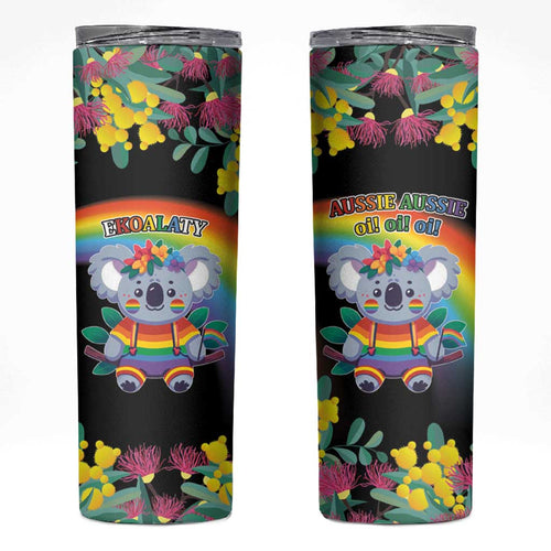 LGBTQ Koala Gay Skinny Tumbler Aussie Koala Bear Ekoalaty