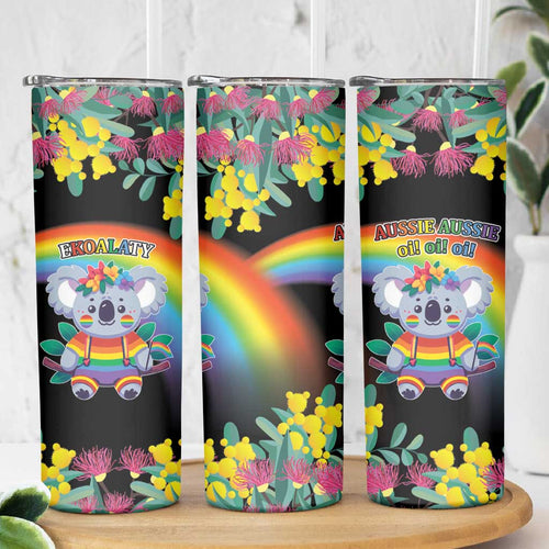 LGBTQ Koala Gay Skinny Tumbler Aussie Koala Bear Ekoalaty