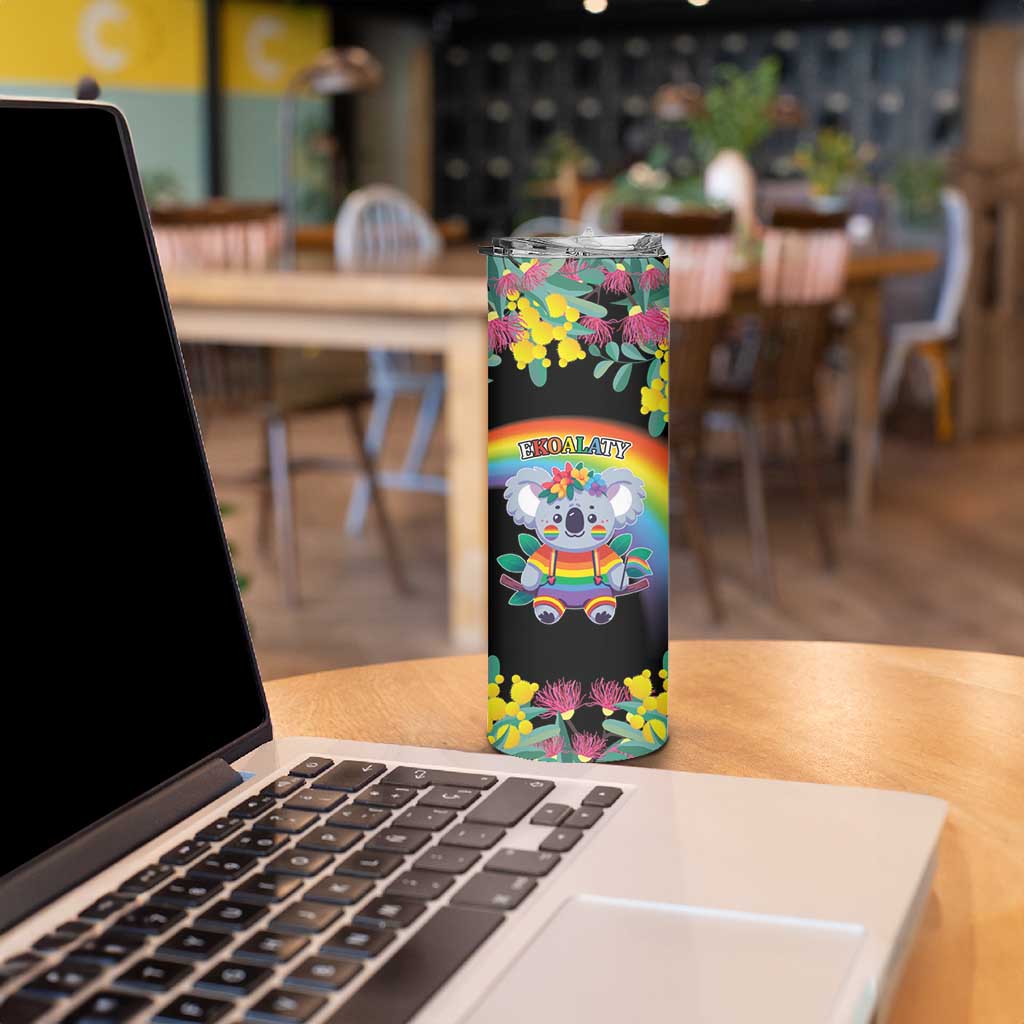 LGBTQ Koala Gay Skinny Tumbler Aussie Koala Bear Ekoalaty