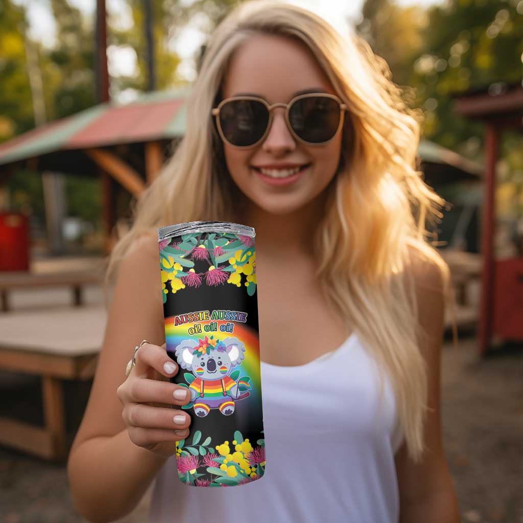 LGBTQ Koala Gay Skinny Tumbler Aussie Koala Bear Ekoalaty