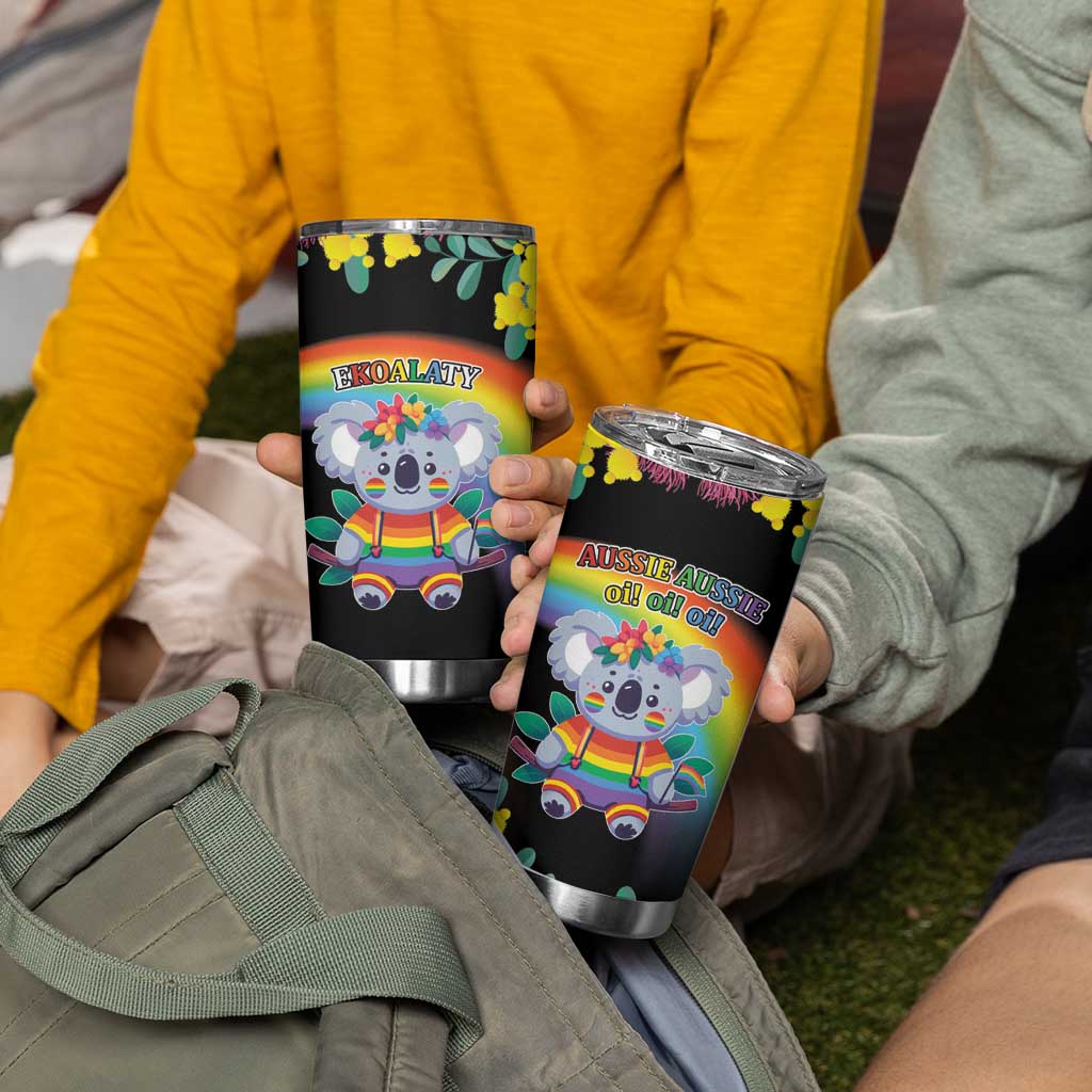 LGBTQ Koala Gay Tumbler Cup Aussie Koala Bear Ekoalaty