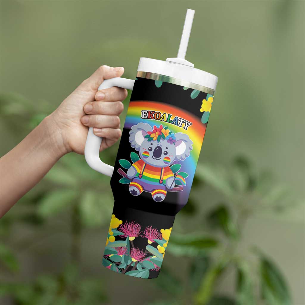 LGBTQ Koala Gay Tumbler With Handle Aussie Koala Bear Ekoalaty