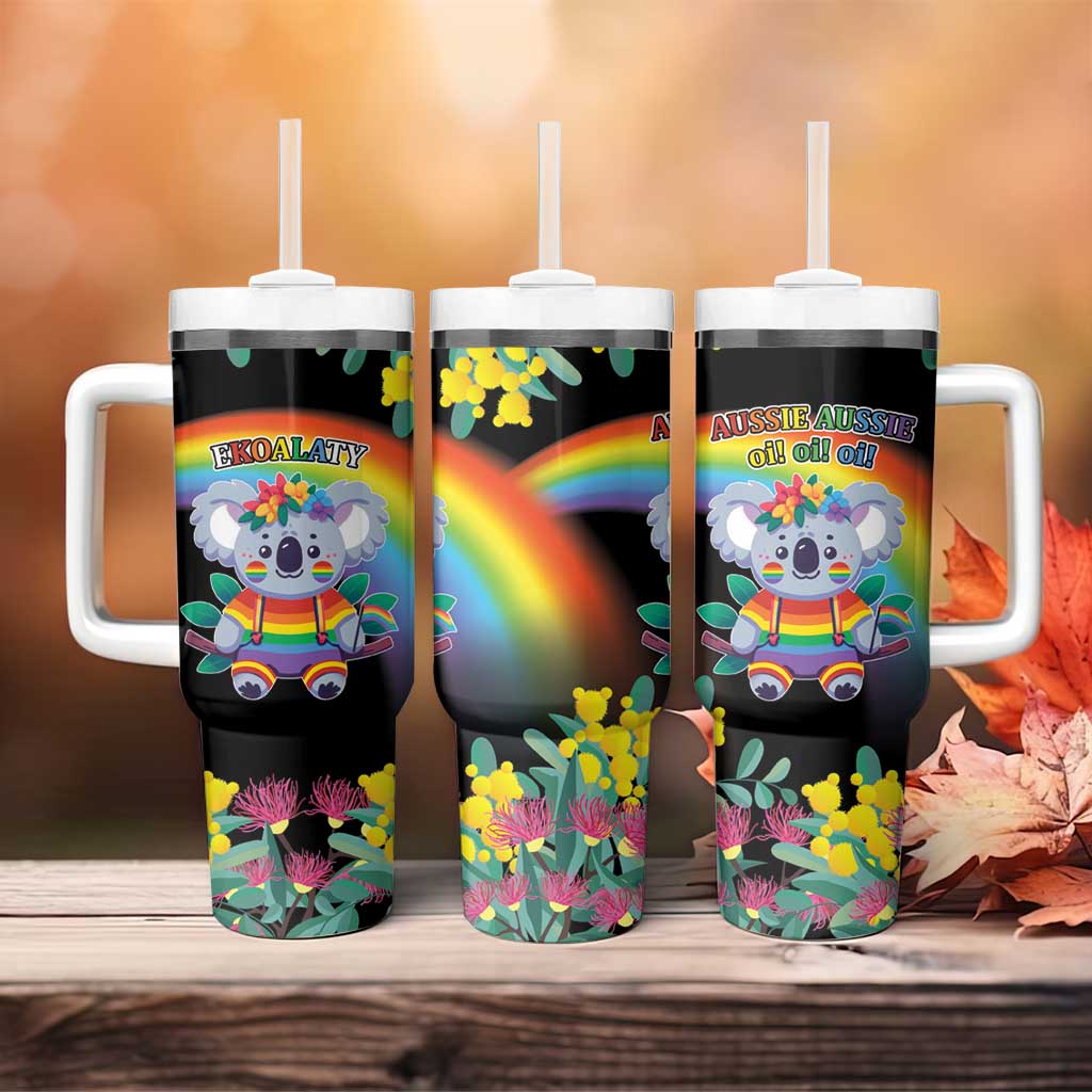 LGBTQ Koala Gay Tumbler With Handle Aussie Koala Bear Ekoalaty