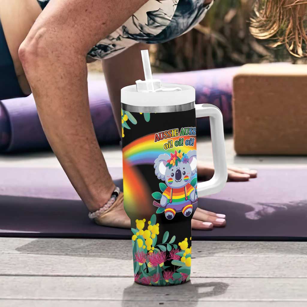 LGBTQ Koala Gay Tumbler With Handle Aussie Koala Bear Ekoalaty