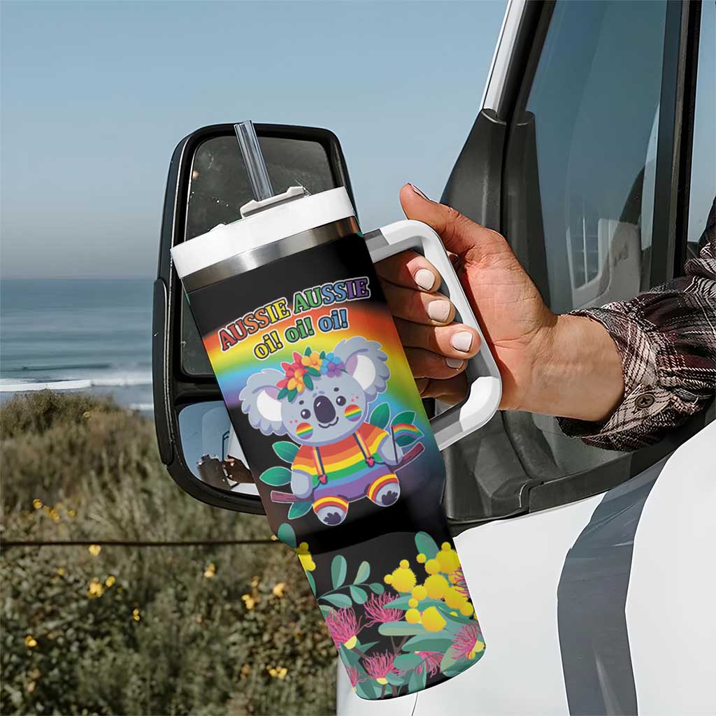 LGBTQ Koala Gay Tumbler With Handle Aussie Koala Bear Ekoalaty