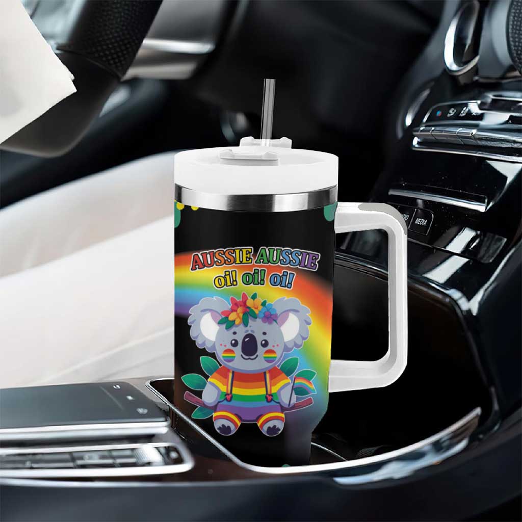 LGBTQ Koala Gay Tumbler With Handle Aussie Koala Bear Ekoalaty