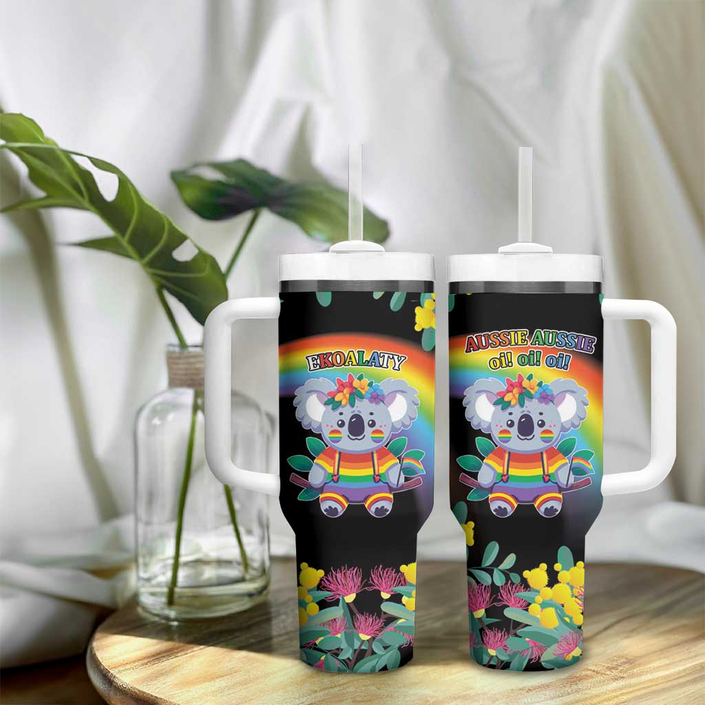 LGBTQ Koala Gay Tumbler With Handle Aussie Koala Bear Ekoalaty